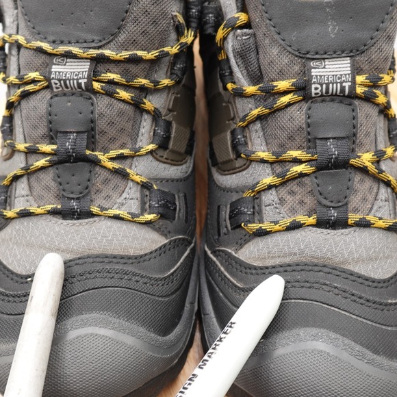 KEEN Shoes Mens 8D Grey Yellow Targhee III Waterproof Low Hiking F2892-11 main image 4
